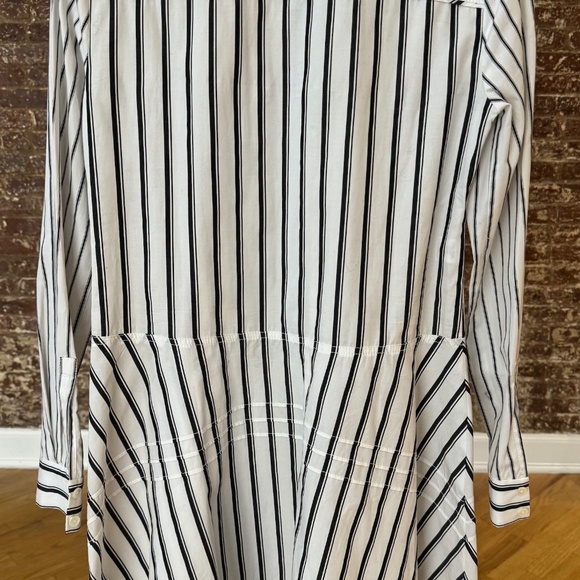 Derek Lam 10 Crosby Long-Sleeve Striped Cotton Shirt Dress - Picture 3 of 6